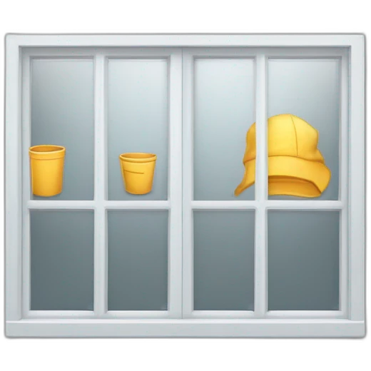 Glass and double-glazed windowsn work clothes emoji