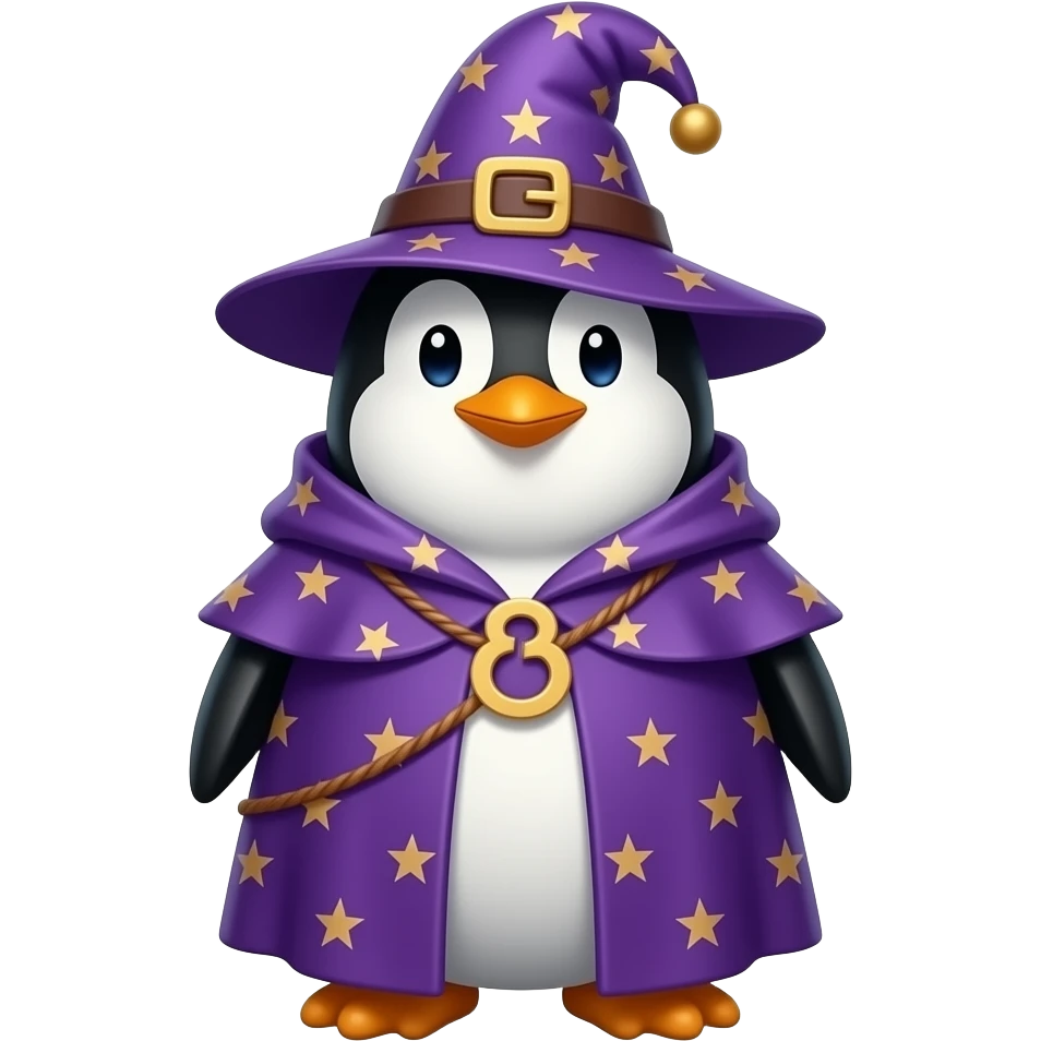 Penguin Wizard emoji