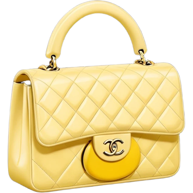 chanel butter yellow bag with gold hardware emoji