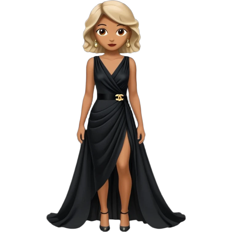 chanel black dress  emoji