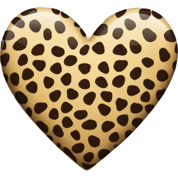 Corazón con estampado de leopardo  emoji