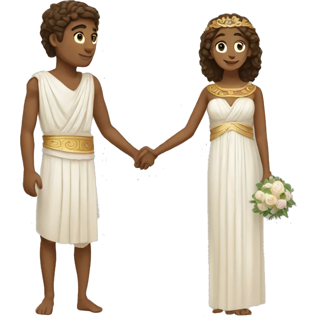ancient greek bride and groom emoji
