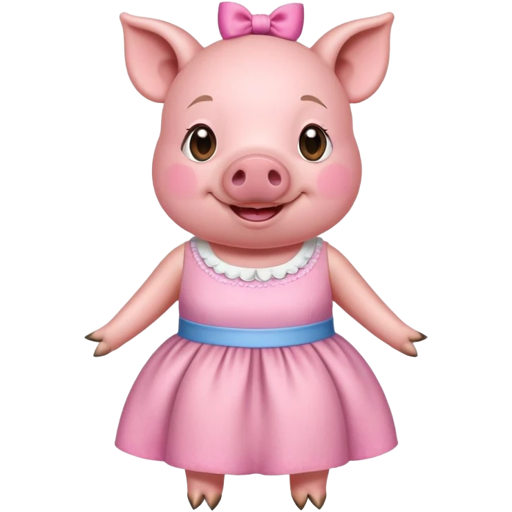 pig wearing a dress emoji