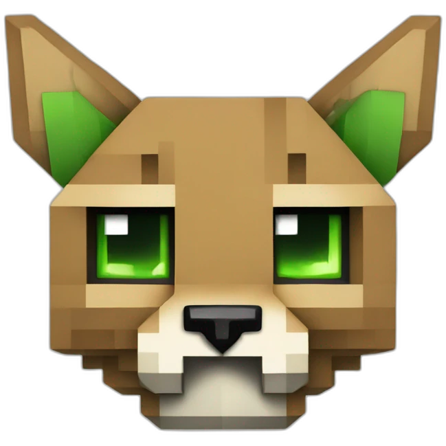 Minecraft creeper in the shape of a cat emoji