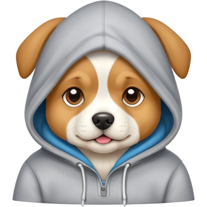 Cute dog wearing a hoodie  emoji