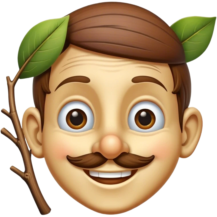 Pinnochio with a branch nose  emoji