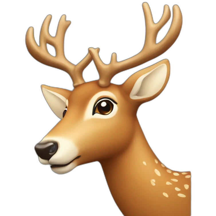 Christmas deer emoji