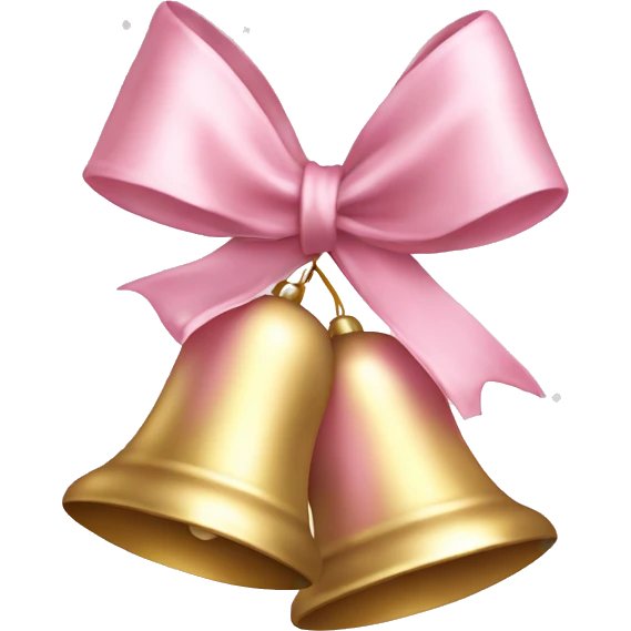 Light pink Christmas bells add glitter  emoji