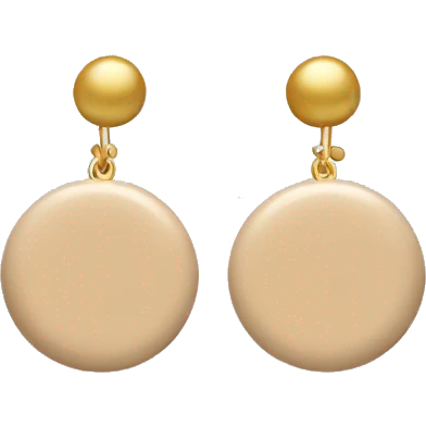 beige earring emoji