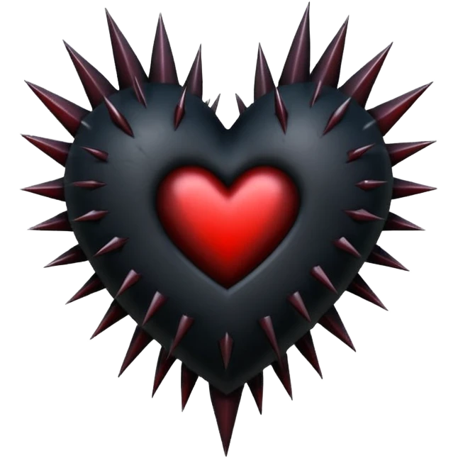 Goth heart emoji