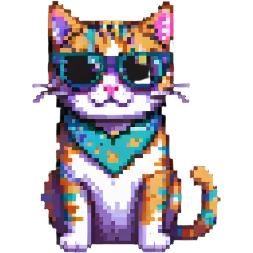 cool cat with sunglasses playful expression emoji