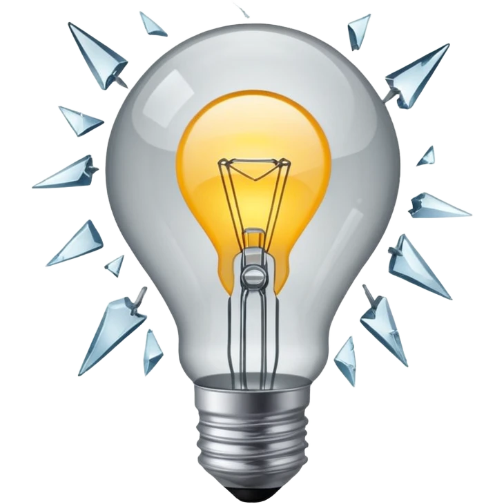 broken light bulb emoji