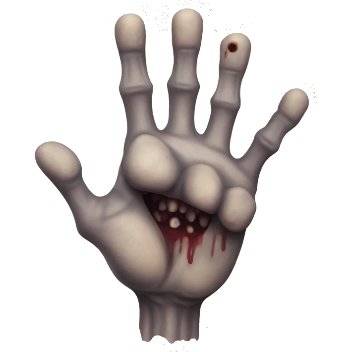 Zombie hand emoji