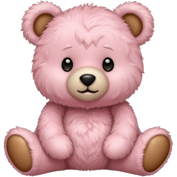 light pink adorable teddy bear emoji