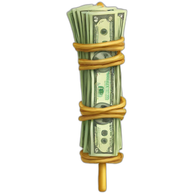 stack of money wands emoji