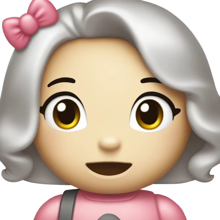 hello kitty blushing  emoji