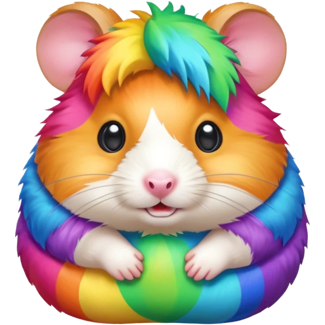 Rainbow hamster emoji