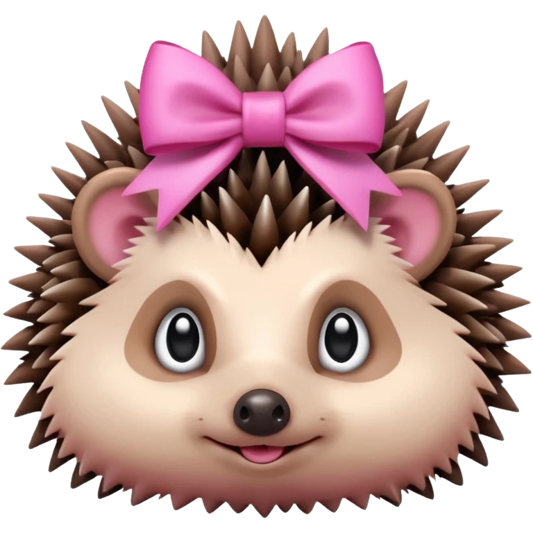 hedgehog with a pink bow emoji