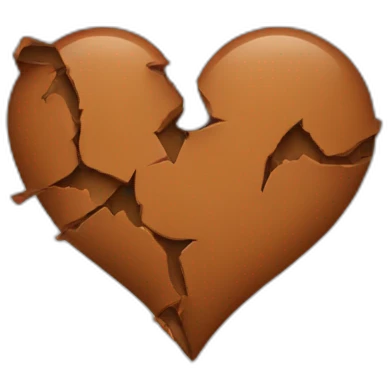 broken brown heart emoji