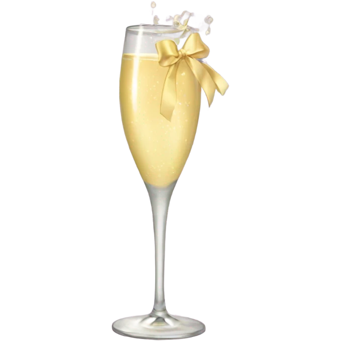 Aesthetic bow Prosecco  emoji