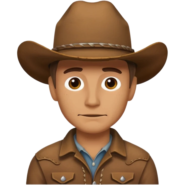 no hat cow boy emoji