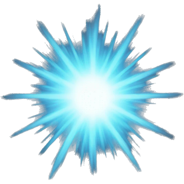 blue light sphere radiating aura  emoji