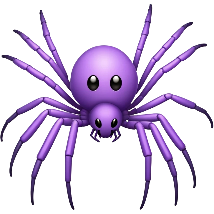 simple cute spider single colored lavender purple emoji