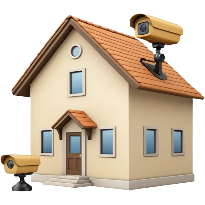 House with security camera emoji