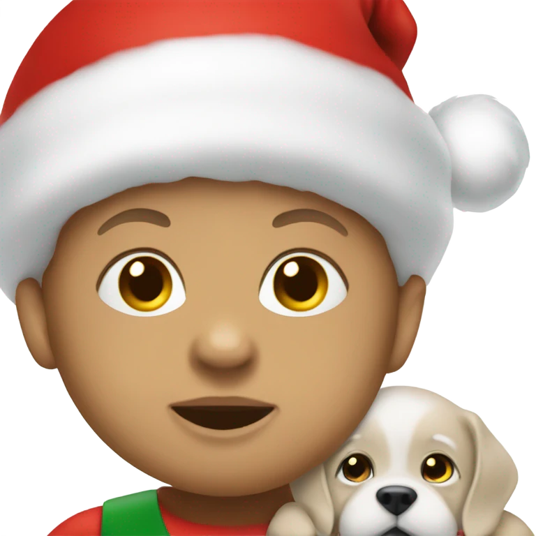 Baby with Santa custume emoji