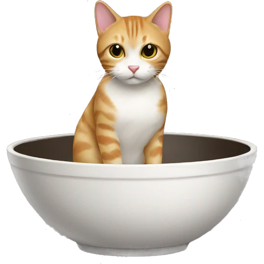 cat on a bowl emoji