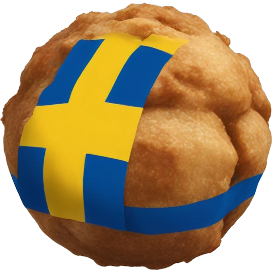 Swedish flag meatball emoji