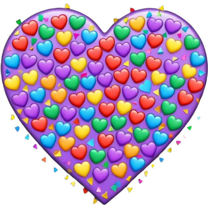heart with a confetti fill emoji