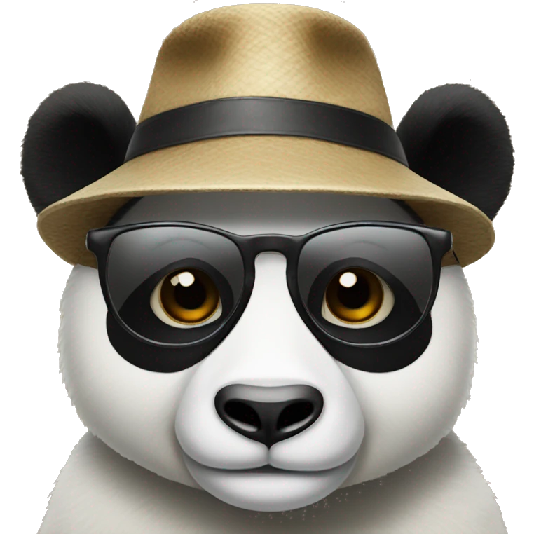 Panda wearing hat and gogs  emoji