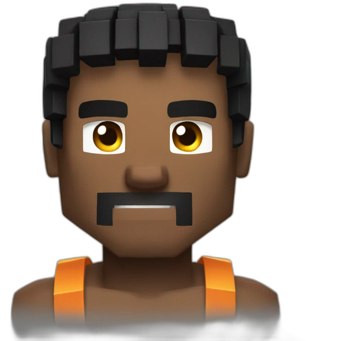 Character from minecraft muscular emoji