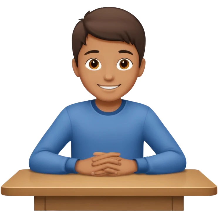 niño montado en una mesa emoji