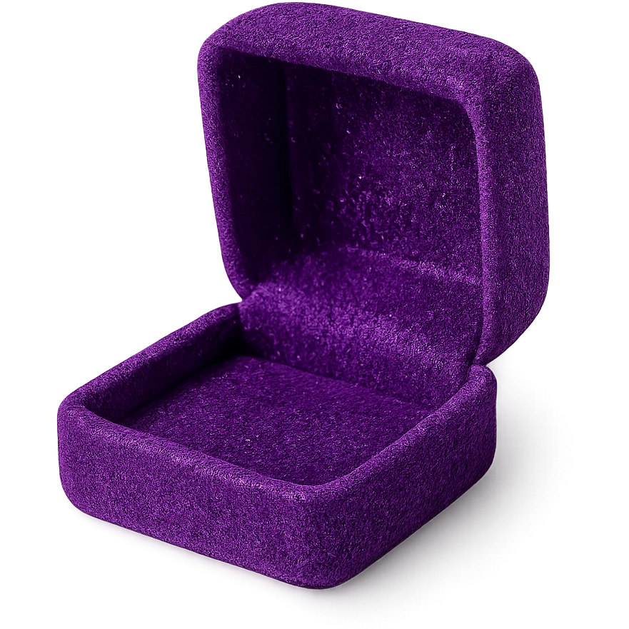 purple sparkly velvet jewelry box emoji