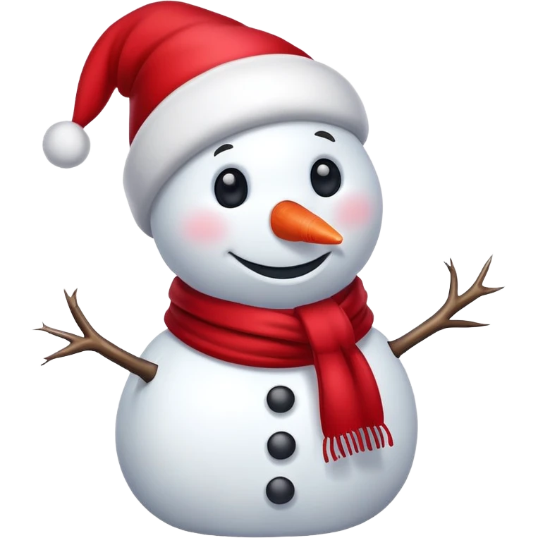 cute snowman with scarf emoji