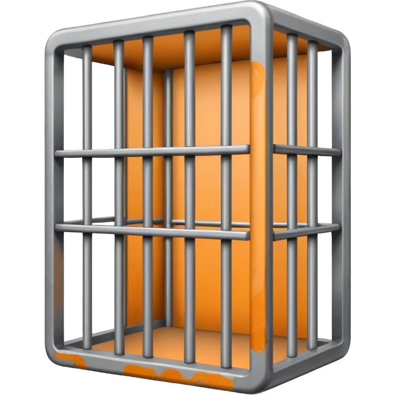 If there was a jail cell emoji in iOS, how would you design and iOS style emoji. Create an jail cell emoji with no prisoner. emoji