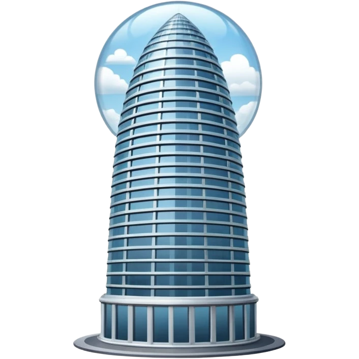 Dome Tower – Tall skyscraper covered by a glass dome.
 emoji
