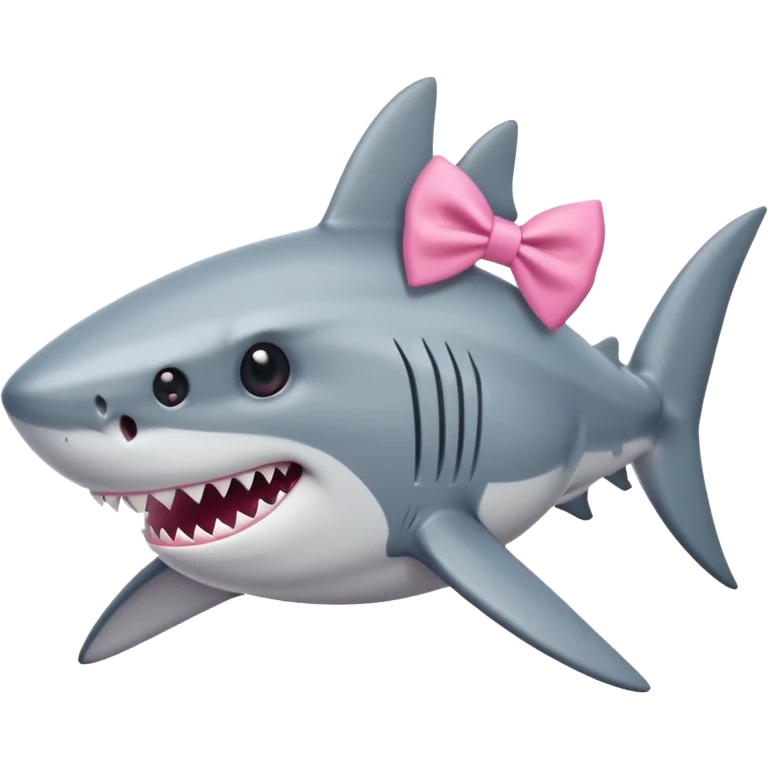 shark with a pink bow emoji