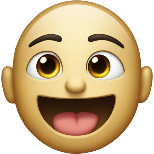 Sarcastic eyes cute grin emoji