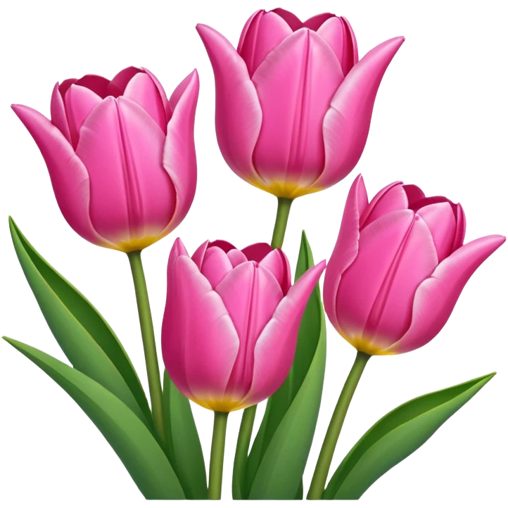 Pink tulips emoji
