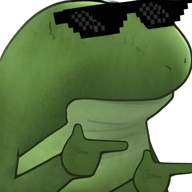 frog with sunglasses emoji