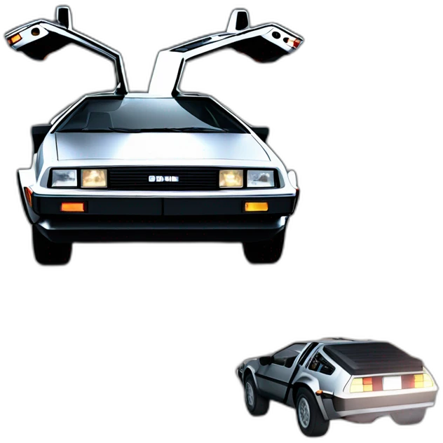 Delorean black to future emoji
