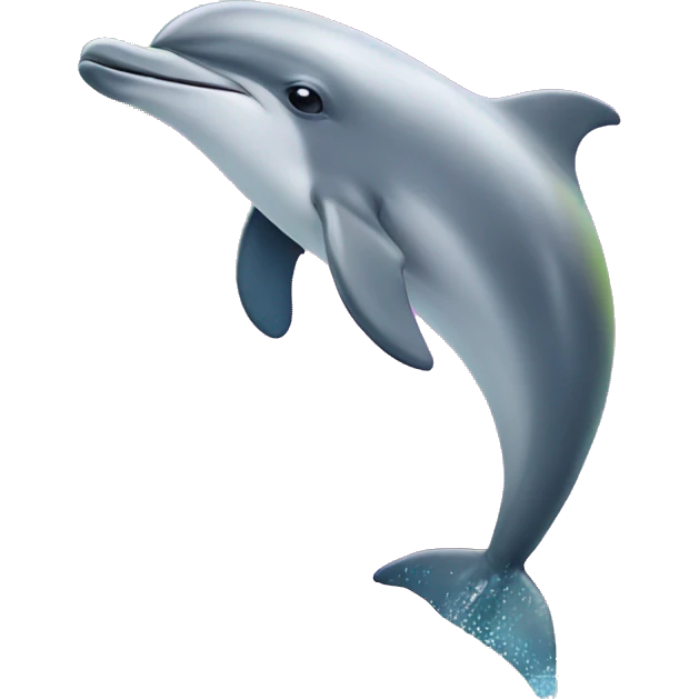 Dolphin in a rainbow emoji