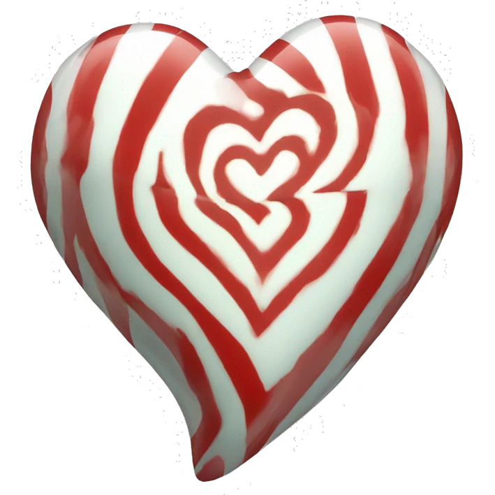 Peppermint heart white emoji