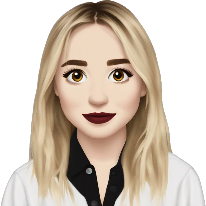 sabrina carpenter curtain bangs emoji