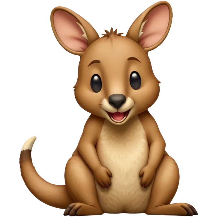 Cinematic Realistic Cute Yawning Kangaroo Portrait Emoji, Head tilted slightly with a dramatic, wide-open yawn, showcasing a soft, textured tawny coat with gently drooping ears and half-closed, drowsy eyes, rendered in exquisite natural detail, high shine, relaxed yet expressive, styled with a dash of rustic charm, soft glowing outline, capturing the essence of a sleepy yet affectionate kangaroo that appears ready to stretch out and settle into a peaceful nap! emoji