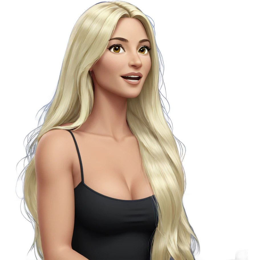 blonde beauty with long hair emoji