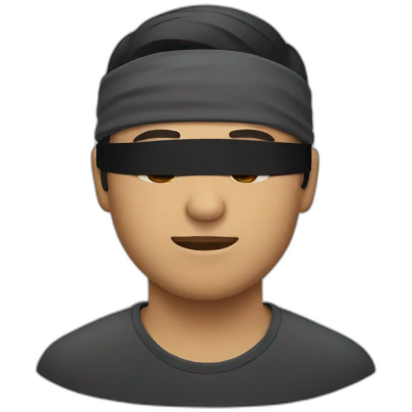 Man with blindfold emoji
